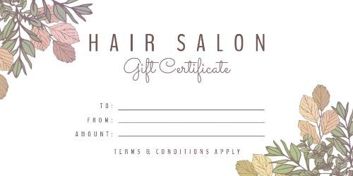 Salon Gift Certificate Template