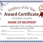 Sample Award Certificates Templates