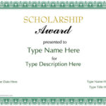 Scholarship Certificate Template