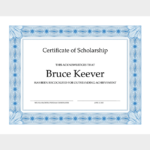 Scholarship Certificate Template