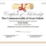 Scholarship Certificate Template