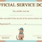 Service Dog Certificate Template