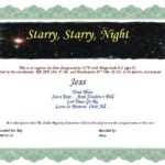 Star Naming Certificate Template