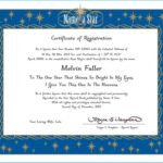 Star Naming Certificate Template