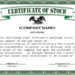 Stock Certificate Template Word