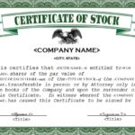 Stock Certificate Template Word