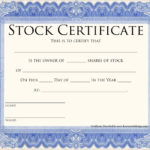 Stock Certificate Template Word