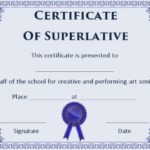 Superlative Certificate Template