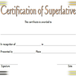 Superlative Certificate Template