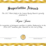 Superlative Certificate Template