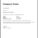 Template Of Certificate Of Employment