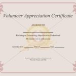 Volunteer Award Certificate Template