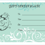 Yoga Gift Certificate Template Free