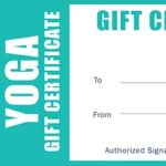 Yoga Gift Certificate Template Free