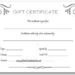 Custom Gift Certificate Template