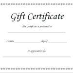 Custom Gift Certificate Template