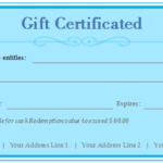 Custom Gift Certificate Template