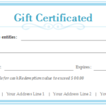 Custom Gift Certificate Template