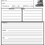 2Nd Grade Book Report Template