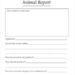 Animal Report Template