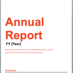 Annual Report Template Word