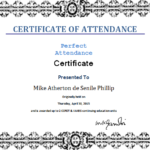 Attendance Certificate Template Word