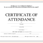 Attendance Certificate Template Word