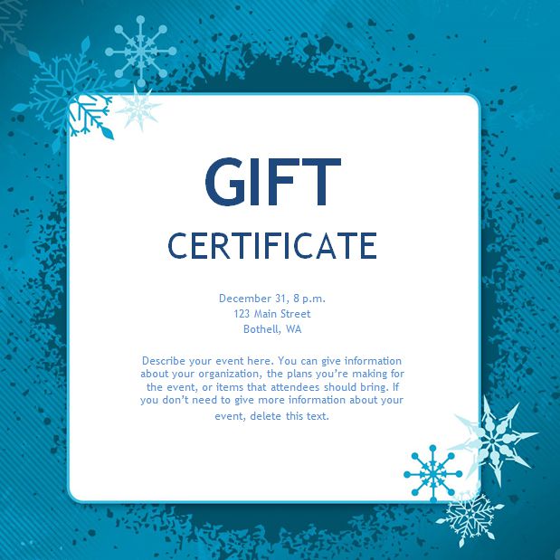 Automotive Gift Certificate Template