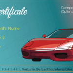 Automotive Gift Certificate Template