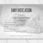 Baby Christening Certificate Template