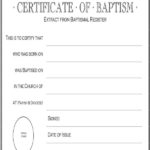 Baptism Certificate Template Download