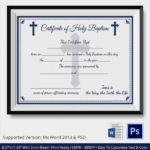 Baptism Certificate Template Download