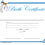 Birth Certificate Fake Template