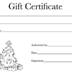 Black And White Gift Certificate Template Free