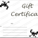 Black And White Gift Certificate Template Free