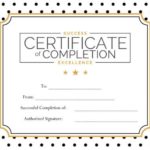 Blank Certificate Of Achievement Template