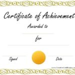 Blank Certificate Of Achievement Template