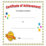 Blank Certificate Of Achievement Template