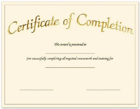 Blank Certificate Of Achievement Template