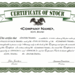 Blank Share Certificate Template Free