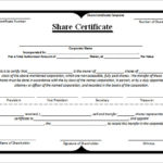 Blank Share Certificate Template Free