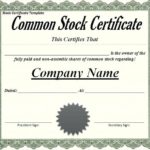 Blank Share Certificate Template Free