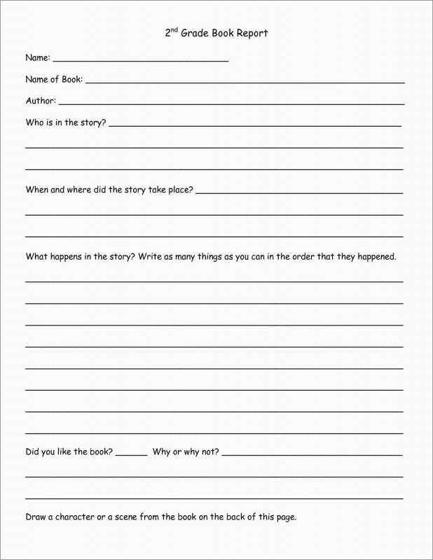 book reports for 3rd graders template