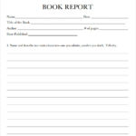 Book Report Template Middle School