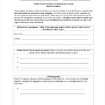 Book Report Template Middle School