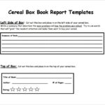 Cereal Box Book Report Template