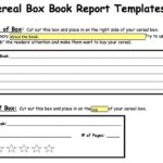 Cereal Box Book Report Template