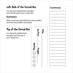Cereal Box Book Report Template (2) - TEMPLATES EXAMPLE | TEMPLATES EXAMPLE