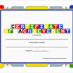 Certificate Of Achievement Template For Kids