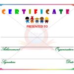 Certificate Of Achievement Template For Kids